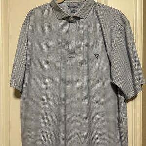 Birddogs Men's Light Blue Micro-Print Polo
